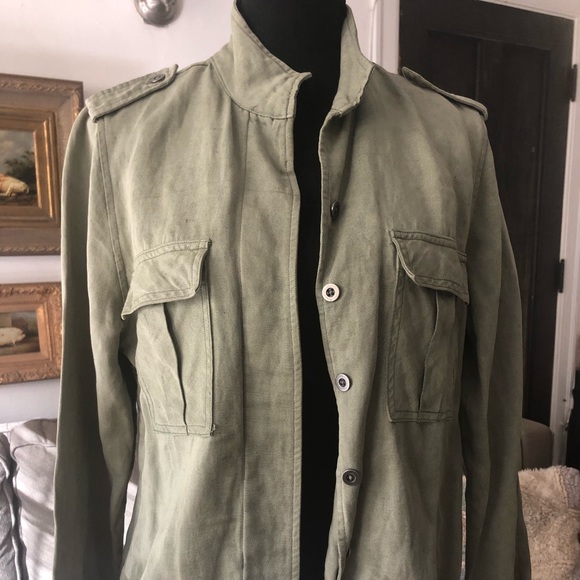 Rails Maverick Green Linen Fall Jacket - Picture 6 of 6